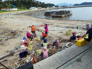 [포토뉴스] 섬마을 사람들 태풍쓰레기 수거